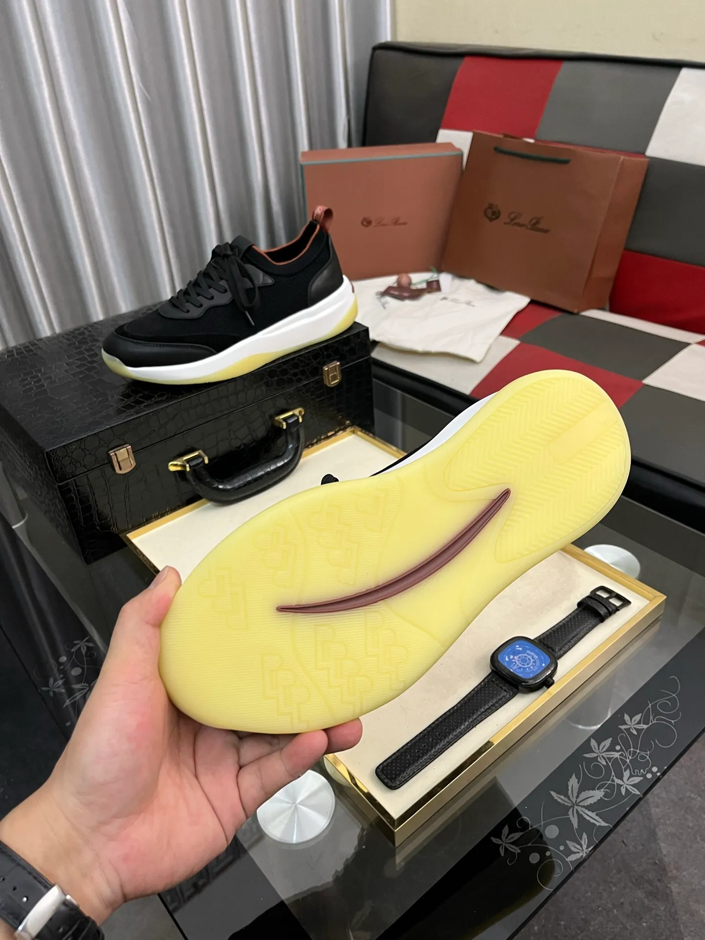 Men's men's shoes💰620⌚️⌚️Loro Piana - Loro Piana LP classic casual shoes, men's lace-up casual shoes and sneakers, high-quality lightweight and comfortable fabrics, suitable for outdoor leisure, the color is young and energetic, the upper is imported deerskin from Italy, it is great with sportswear or casual suits! Code number: 38-446️⃣Colors available